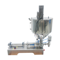 Machine semi-automatique pneumatique de chauffage et d'agitation pour le dosage de lait, jus, bière, pâtes, huile de piment et miel en bouteille