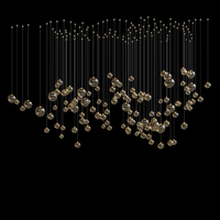 Lustre LED moderne rotatif sur mesure de luxe pour escalier, villa, salon, duplex, hall, maison