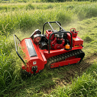 Tondeuse à gazon commerciale à braquage zéro avec télécommande, broyeur à fléaux diesel 4000 ㎡ /h Haute efficacité