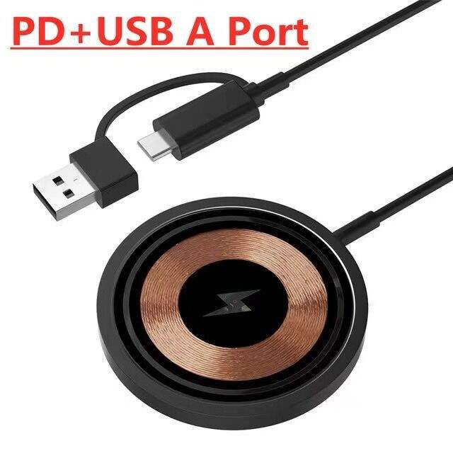 Port PD + USB A noir