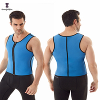 Corset en néoprène, vêtements de Fitness pour hommes, Corset de sport, fermeture éclair, gilet de sueur amincissant, Sauna, débardeur, chemise moulant le corps, 2020