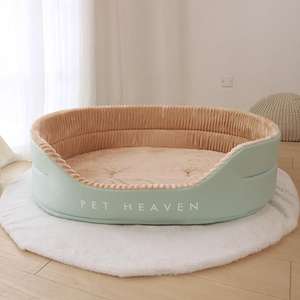 Cama para Perros de Felpa de Poliéster con Patrón Sólido de Piel Sintética al por Mayor - Product Image 6