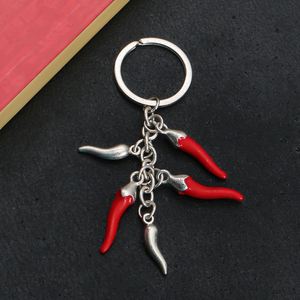 Llavero de Chile <span class=keywords><strong>Rojo</strong></span> de Aleación de Zinc, Recuerdo Turístico de Italia, Llavero de Chile <span class=keywords><strong>Rojo</strong></span> en 3D para la Buena Suerte - Product Image 6