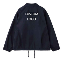 Logo personnalisé Polyester Nylon imperméable coupe-vent entraîneurs veste hommes concepteur en plein air décontracté mode Streetwear veste de travail