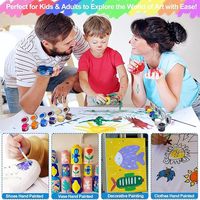 Vente chaude 12 couleurs 5ml bricolage pots de peinture acrylique peintures sur toile personnalisées non toxiques pour enfants et adultes