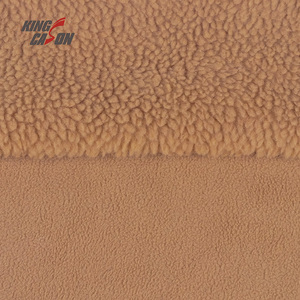 Fabricant Kingcason Vente en gros Nouveaux modèles de tissus Sherpa et <span class=keywords><strong>polaire</strong></span> 100 polyester collés durables pour veste - Product Image 6