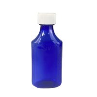 Bouteille ovale en plastique pour médicaments pour animaux de compagnie avec sérigraphie 1oz 2oz 4oz 8oz Conteneur pour sirop et médicaments contre la toux