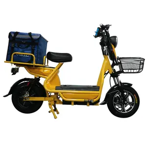 Hot Selling 600W Electric Delivery Bike Electric Cargo Food Delivery Anti盗難防止City E Bikes