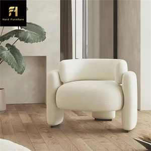 Fauteuil de Salon Scandinave Luxe en Velours, Paresseux, Canapé Simple, Fauteuil Inclinable avec Dossier Bas, <span class=keywords><strong>Chaise</strong></span> d'Appoint - Product Image 4