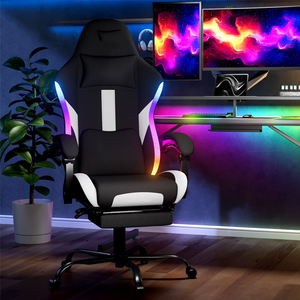 Chaise de jeu à faible coût pour fournisseurs, chaise PC OEM avec repose-pieds massant, RGB inclinable pour adolescents et salles de jeu - Product Image 5