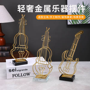 Adorno de Violín de Hierro Dorado con Diseño de Dirección, Decoración Moderna y Minimalista para el Hogar, Exhibición para Sala de Estudio - Product Image 5