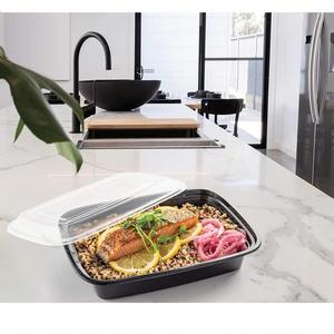 Boîte de rangement alimentaire en plastique rectangulaire pour micro-ondes, 28 oz, à emporter, boîte à lunch - Product Image 3