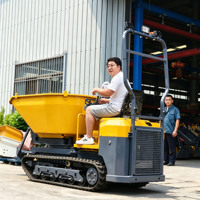Kostenloser Versand Mini-Raupendumper 1500kg 1,5T CE EPA Diesel Hydraulischer Kettendumper für Bau, Landwirtschaft und Gewächshaus