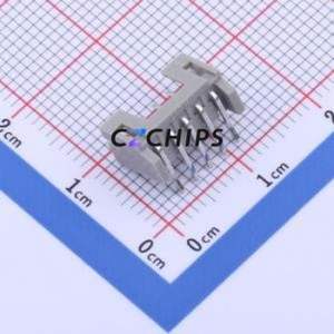 S5B-PH-KL(LF)(SN) Wire-to-Board Pin Header Bent Lead Through Hole,P=2mm Connector 1x5P 2mm Right Angle Insert PH - Product Image 2