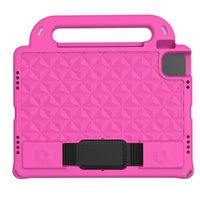 Étui pour iPad Mini 1 2 3 4 5 en EVA de style diamant, adapté aux enfants, avec sangle de main et bandoulière, étui de tablette mignon de haute qualité