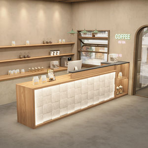 Universal Custom Front Reception Desk Multi Style Aesthetic Design Premium Cashier <b>Table</b> for Global Commercial Retail Service - Product Image 2
