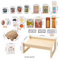 Jeu de simulation en bois Montessori PTZ2506, marché alimentaire, jeu éducatif précoce, mini jeu de rôle préscolaire pour enfants de 2 à 6 ans