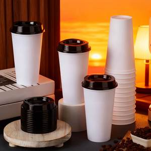 Vente en gros de gobelets de voyage réutilisables de 16 oz avec couvercles, gobelets à café en plastique, logo personnalisé - Product Image 3