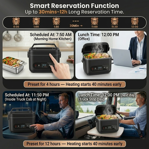 Boîte à Déjeuner Électrique <span class=keywords><strong>Chauffante</strong></span> Autonome sans Fil, 100W, Longue Autonomie 20000mAh, Fonction Maintien au Chaud et Minuteur, Rechargeable - Product Image 5