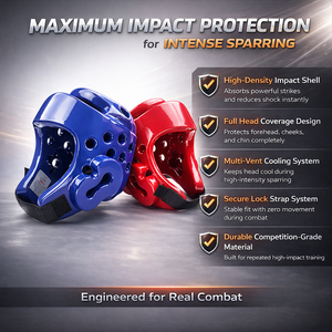 หมวกป้องกันศีรษะเทควันโด <span class=keywords><strong>WTF</strong></span> สำหรับผู้ใหญ่และเด็ก |   โรงงานวูซุง |   อุปกรณ์ป้องกันศีรษะสำหรับการฝึกซ้อมและการแข่งขัน TKD - Product Image 4