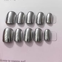 Vernis à ongles métallique OEM personnalisé avec logo, effet chrome brillant argenté miroir - Vernis liquide pour ongles standard