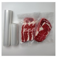 Rouleaux de sacs sous vide réfrigérés en plastique noir transparent gaufré de haute qualité pour aliments surgelés