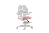 Chaise d'étude moderne pliable en plastique à double dossier pour enfants, réglable en hauteur, ergonomique, pivotante, pour la maison et les devoirs