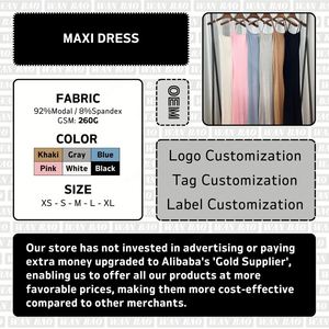 Wanbao ชุดสตรีทแวร์แขนกุดลำลองสำหรับผู้หญิง, ชุดสตรีทแวร์แขนกุดปรับความยาวถึงพื้นได้คอสี่เหลี่ยมนุ่มขนาดกระทัดรัดคลับน่ารัก - Product Image 2