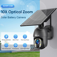 Wistino 4G WIFI GSM Batterie Solaire CCTV Caméra 5MP Ubox PTZ 10X Zoom PIR Alarme Sécurité Extérieure Basse Puissance Caméra Solaire 4G