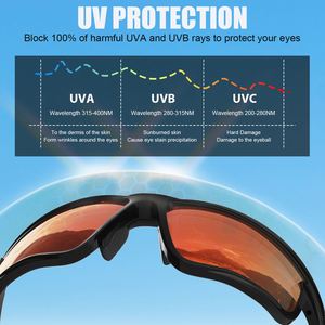 แว่นกันแดดทรงเต็มขอบ TR90 โพลาไรซ์ UV400 กันลม สำหรับเล่นคริกเก็ต ตกปลา และกีฬาอื่นๆ พร้อมเลนส์สองชิ้นสำหรับผู้ชาย  รับทำโลโก้ตามสั่ง - Product Image 5
