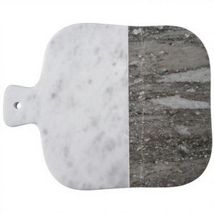 Planche à découper en marbre naturel écologique, rectangulaire, blanc, gris, noir, pour légumes, ustensiles de cuisine, plateau à pâtisserie - Product Image 1