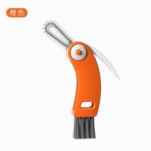 3-Piece 1-Cup Home Kitchen Crevice <b>Cleaning</b> <b>Brush</b> Set with Steel Handle and Nylon <b>Brush</b> <b>for</b> Bottle Gap <b>Cleaning</b> - Product Image 3