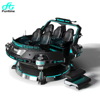 Machine multijoueur de jeu de simulateur de vr de réalité virtuelle de VR 5 sièges emballant le simulateur de 9d VR