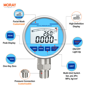 Moray ME260P Agua aire Presión de aceite Bluetooth Manómetro hidráulico Medidor de presión digital inteligente para agua Gas líquido - Product Image 2