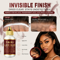 Colle pour perruques en dentelle 75 ml, transparente, forte tenue, imperméable, sans latex, pour extensions de cheveux et frontaux en dentelle, vente en gros, marque privée OEM