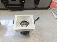 Anneau de finition encastré réglable pour downlight avec bord biseauté, plaque frontale pour plafonnier LED COB GU10, blanc/noir