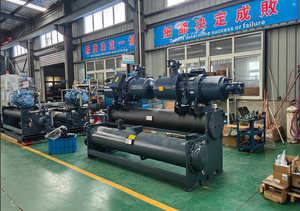 ปั๊มสกรูอัตโนมัติ Hanbell R410A แบบสามสูบ 100KW ประหยัดพลังงาน เสียงเบา ระบายความร้อนด้วยน้ำ สำหรับอุตสาหกรรม - Product Image 2