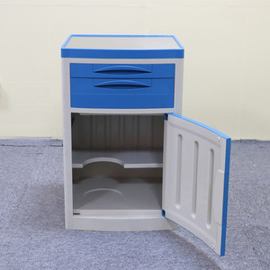 Mesa de Noche para Hospital, de ABS, Azul, Duradera, con Almacenamiento, para Hospitales y Residencias de Ancianos - Product Image 1