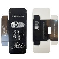 Boîtes rigides en papier couché brillant personnalisées en gros pour savon pour homme, emballage recyclable pour soins personnels