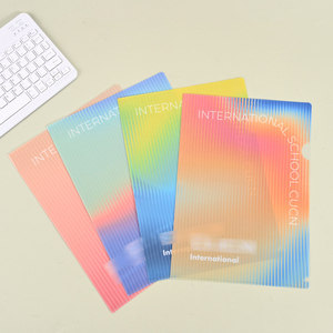 แฟ้มเอกสาร A4แบบใสคลิปหน้าเดียวแฟ้มพลาสติก <span class=keywords><strong>PP</strong></span> รูปทรงตัว L โลโก้ออกแบบได้ตามที่ต้องการ - Product Image 1