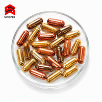 Capsules Vides en Gelée Métallique Or Rose Bronze Effet Métallique Brillant Luxe Couleur Personnalisée OEM Vente en Gros Usine