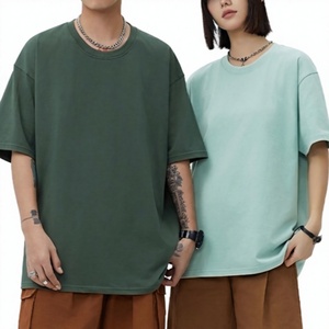 T-shirt 210 g/m² respirant et écologique en polyester et coton pour homme, coupe classique, ample, en coton épais, idéal pour l'été - Product Image 1