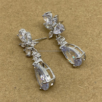 Boucles d'oreilles pendantes en zircon cubique pour femmes, bijoux de fiançailles, nouveauté, RE4378