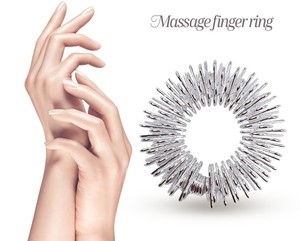 Heißer Verkauf Finger Massage Ring Akupunktur Ring Gesundheit Pflege Körper Massager Entspannen Hand Massage Finger verlieren Gewicht - Product Image 6