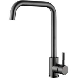 Grifo de fregadero de cocina de acero inoxidable de un solo nivel DB, pulverizador de tracción, acabado de níquel cepillado con aleación de Zinc para cocina de dormitorio RV - Product Image 1