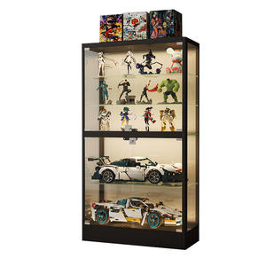 Gabinete de exhibición de almacenamiento de juguetes <span class=keywords><strong>Lego</strong></span> de vidrio transparente moderno con estantes ajustables Muebles para el hogar - Product Image 5