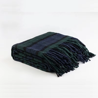 DAHAI 50% laine 50% polyester couverture gland couverture laine couverture Plaid pour l'hiver