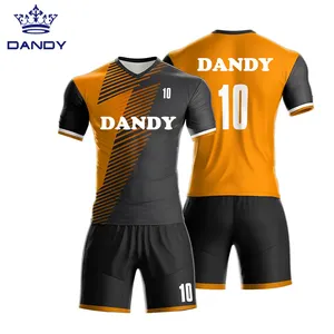 Пользовательский dandy частный Логотип Новый дизайн быстросохнущая футбольная рубашка Футбольная форма