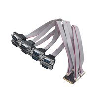 Carte série RS232 à 8 ports, Mini PCIe DB9, carte d'extension industrielle, adaptateur PCI-Express EXAR XR17V358, 15Mbps, 16550 Multi COM