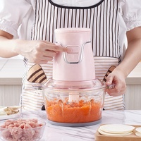 Robot culinaire multifonctionnel 500W avec boîtier en plastique 2-3L pour bébé (puissant hachoir à viande électrique, mixeur, et ensemble de préparation de purées)